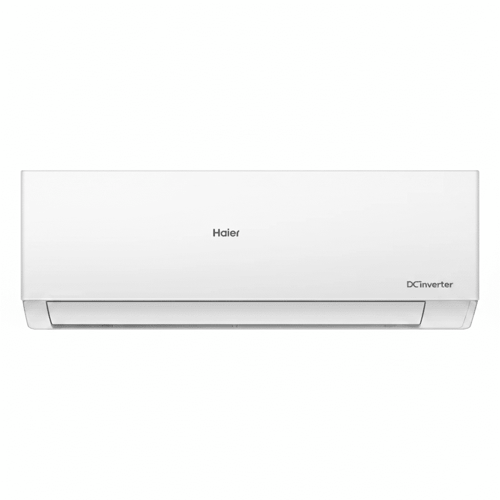 Generated Image April 16, 2026 - 1_46PM Haier 13Cleancool 1 Ton DC Inverter Pro Air Conditioner with hidden LED display and self-cleaning technology.