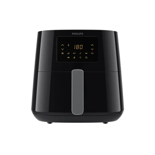 Front view of Philips Airfryer XL 6.2 Litres HD9270/70 with digital touch display and Rapid Air Technology.