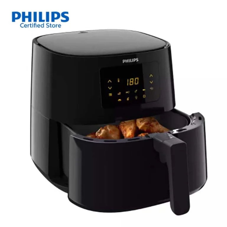 Open view of Philips Airfryer XL 6.2 Litres HD9270/70 with digital touch display and Rapid Air Technology.