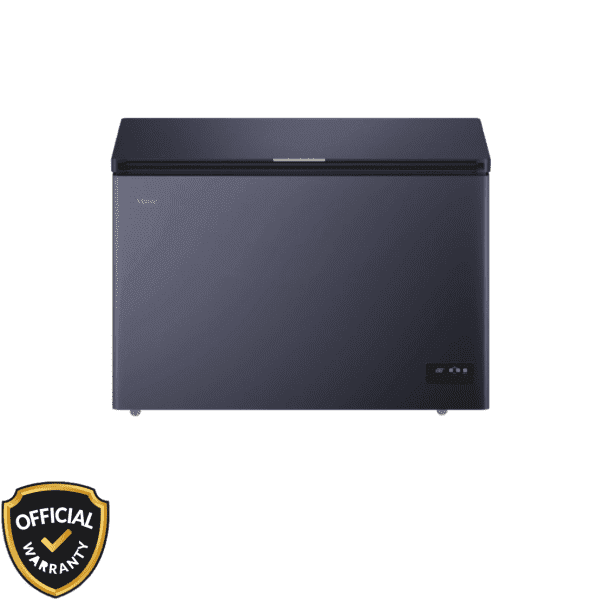 Haier 369 Liters Chest Freezer HCF-420SME with Digital Temperature Display in Charcoal Grey color.