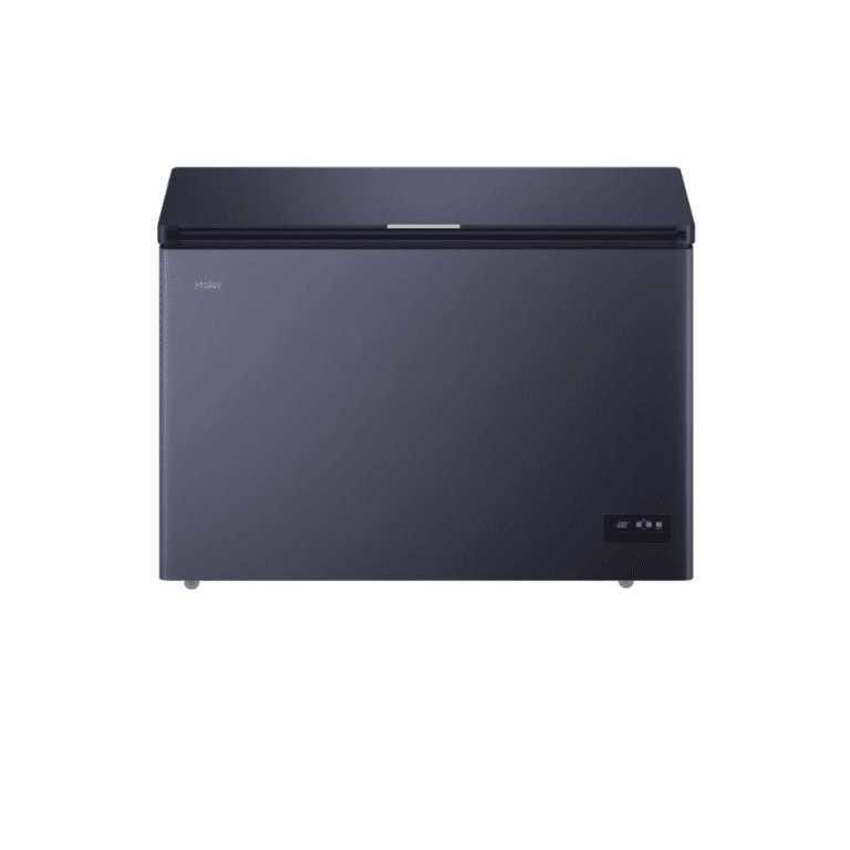 Haier 369 Liters Chest Freezer HCF-420SME with Digital Temperature Display in Charcoal Grey color.