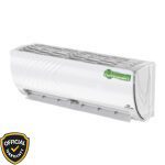 Side perspective view of Walton 1 Ton Non Inverter AC WSN-KRYSTALINE-12F featuring Ionizer technology and digital temperature display.