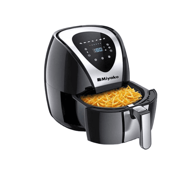 Miyako AF-618 Digital Air Fryer with 4.5 liter capacity and 1400W power for oil-free cooking.
