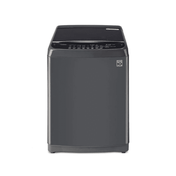 Front view of LG 8 KG Smart Inverter Top Load Automatic Washing Machine with 10 Years Motor Warranty.