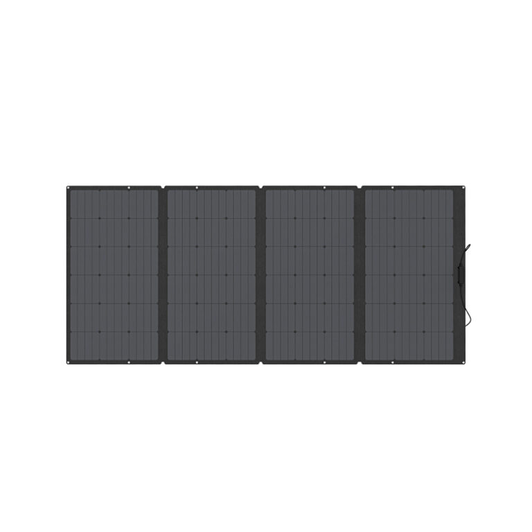 EcoFlow 400W Foldable Solar Panel laid flat for portable power station charging Back Side