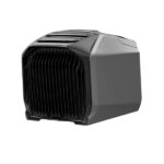 Right Side isometric view of EcoFlow Wave 3 Combo portable air conditioner and heater with battery pack