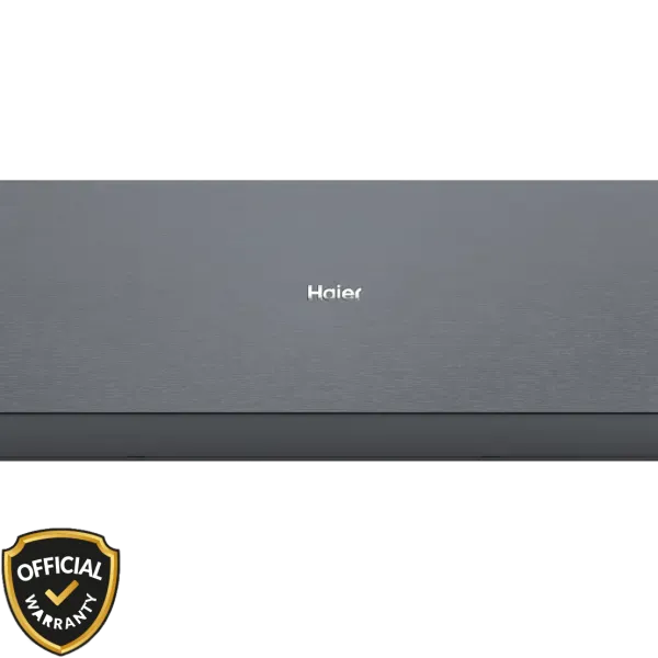 Front view of Haier 1.6 Ton Inverter Pro X6 AC HSU-19Gravity Gravity AI Series in metallic grey finish.