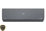 Front view of Haier 1 Ton Inverter Pro X6 AC HSU-13Gravity Gravity AI Series in metallic grey finish.