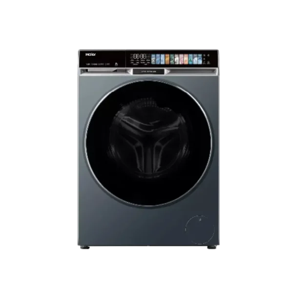 Haier All-in-One Front Load Washer Dryer 14kg Wash 8kg Dry with digital LED display and dark grey finish.