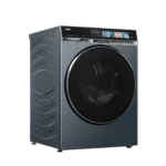 Right view of Haier All-in-One Front Load Washer Dryer 14kg Wash 8kg Dry with digital LED display and dark grey finish.
