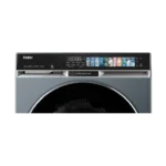 Display view of Haier All-in-One Front Load Washer Dryer 14kg Wash 8kg Dry with digital LED display and dark grey finish.