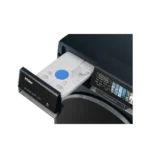 Function view of Haier All-in-One Front Load Washer Dryer 14kg Wash 8kg Dry with digital LED display and dark grey finish.