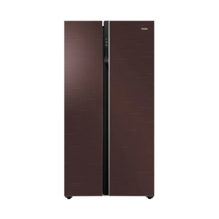 Haier HRF-622ICG 600 Liters Side-by-Side No Frost Refrigerator with Luxury Chocolate Metallic Finish and LED Touch Control.