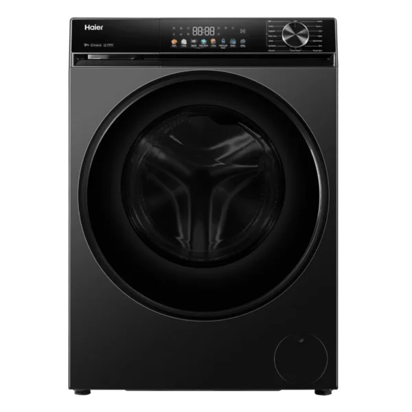 Haier 9 KG Inverter Front Load Washing Machine HW90-BP12357S8 with LED display and large dark door.