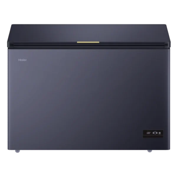 Haier 369 Liters Chest Freezer HCF-420SME with Digital Temperature Display in Charcoal Grey color.