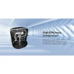 Compressor view of Haier 369 Liters Chest Freezer HCF-420SME with Digital Temperature Display in Charcoal Grey color.