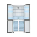 Open view of Haier HCF-340SM 301 Liters Chest Freezer with mechanical control knob and status light.