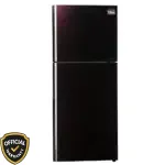 Front view of Hitachi R-VG490P8PB (XRZ) 443L Stylish Line Refrigerator in Gradation Maroon finish