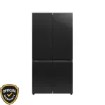 Front view of Hitachi R-WB640PPB1 (GCK) 638L French Bottom Freezer Refrigerator in Glass Carbon Black finish.