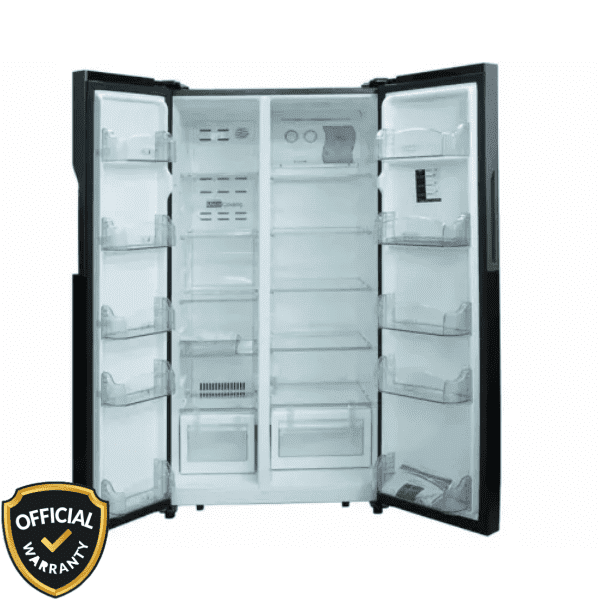 Kelvinator KHV-590NFSBS2DBG 590 Liters Side-by-Side Inverter Refrigerator with open door
