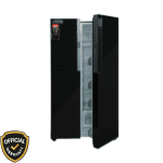Kelvinator KHV-590NFSBS2DBG 590 Liters Side-by-Side Inverter Refrigerator with black glass door