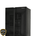 Kelvinator KRS-537SBX 537 Liter Inverter Side-by-Side Refrigerator with black glass finish.