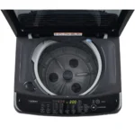 Display view of LG 10 KG Fully Automatic Top Load Washing Machine with Smart Inverter technology and Charcoal Grey finish.