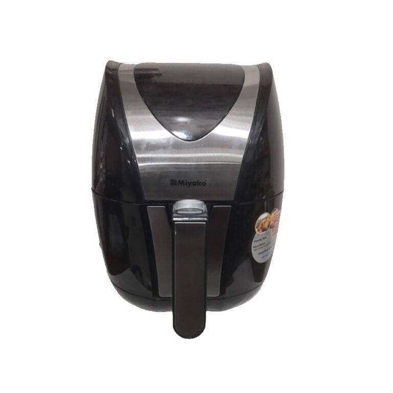 Miyako AF-618 Digital Air Fryer with 4.5 liter capacity and 1400W power for oil-free cooking Font Side