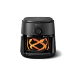 Starting view of Philips 3.2L 1000 Series Air Fryer NA110 with RapidAir Technology and analog timer dial.