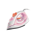 Philips GC1920/40 Steam Iron 1900 Series in pink and white color with spray nozzle and ergonomic handle.