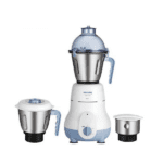 Philips HL1643/00 Simply Silent 600 Watt Mixer Grinder with stainless steel jar and ergonomic handle.