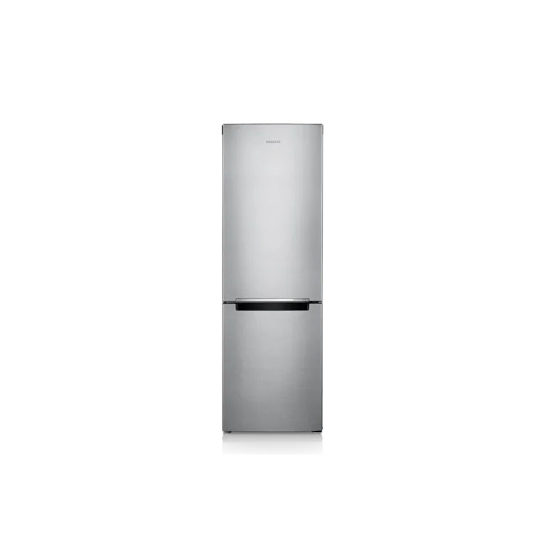 Samsung 310 Liters Bottom Mount Refrigerator with eye-level refrigeration and sleek silver finish.