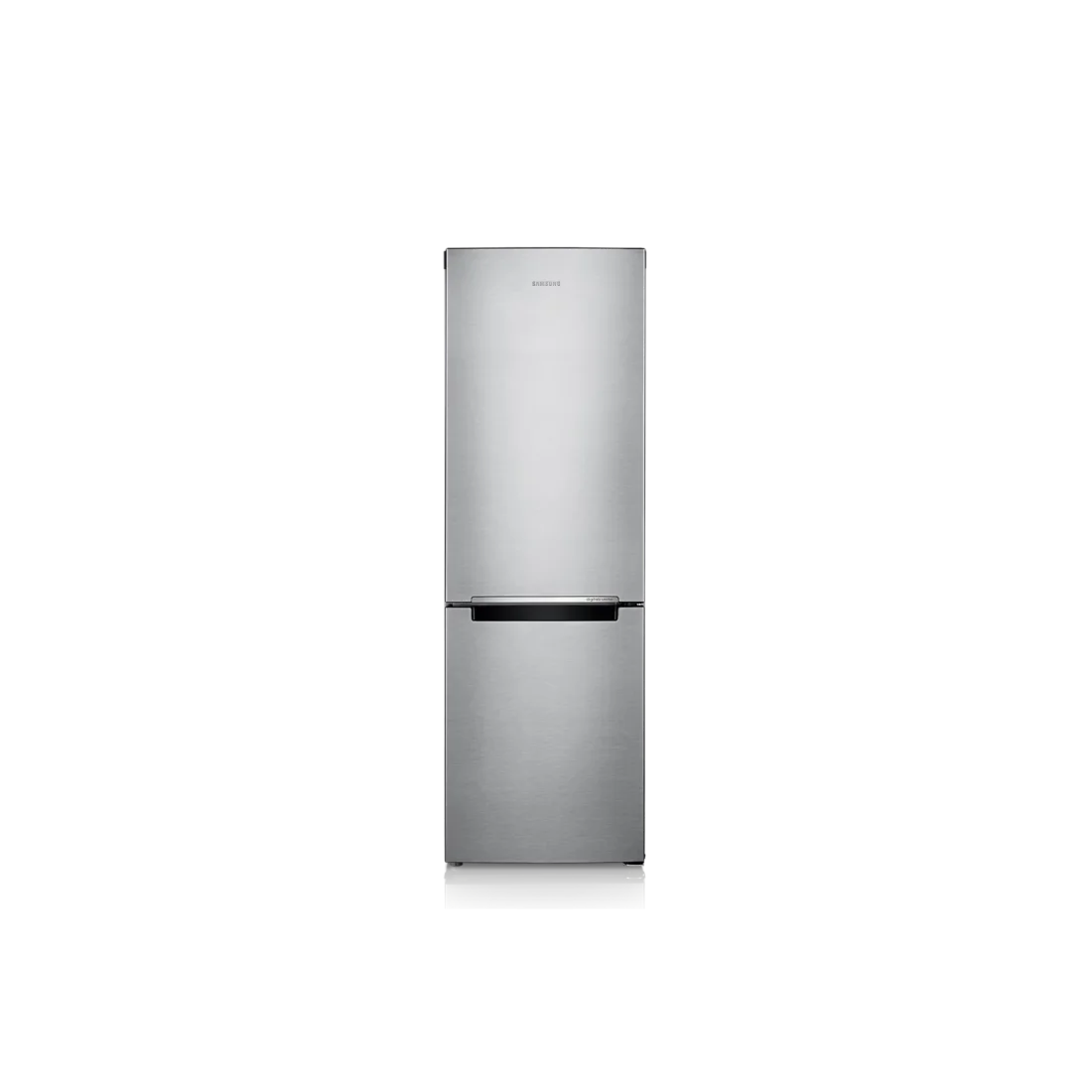 Samsung 310L Bottom Mount Fridge Samsung 310 Liters Bottom Mount Refrigerator with eye-level refrigeration and sleek silver finish.