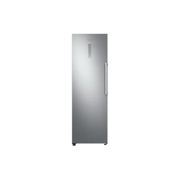 Samsung 315 Liters Upright Vertical Freezer in silver color with front digital display and sleek handle.