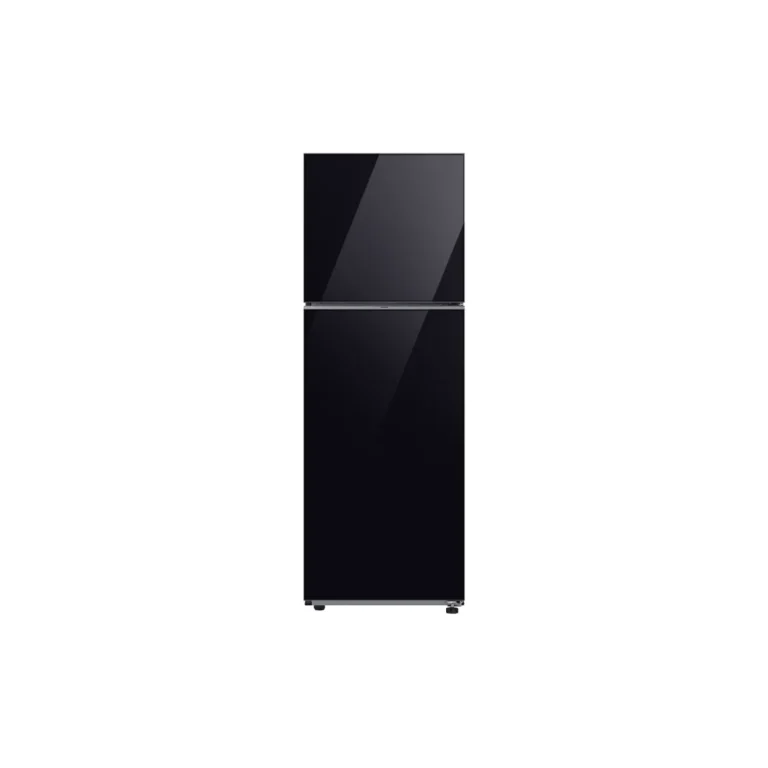 Samsung 348 Liters Bespoke AI Top Mount Refrigerator with Premium Black Glass Finish and AI Energy Saving Mode.
