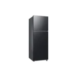 Right view of Samsung 348 Liters Top Mount Freezer Refrigerator with Charcoal Black finish and digital inverter technology.