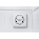 Filter view of Samsung 415 Liters Top Mount Freezer Refrigerator with Metallic Silver Finish and All-around Cooling.