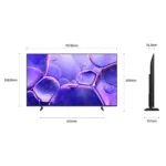 Front and Side view of Samsung 55U8500F 55 inch Crystal UHD 4K Smart TV display.