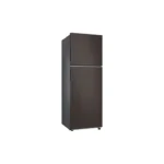 Right view of Samsung 10.8 cu.ft. Bespoke Top Mount Freezer Refrigerator with AI Energy Mode in Cotta Charcoal finish.