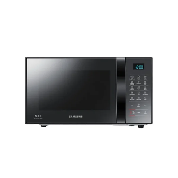 Samsung CE76JD-M 21 Liter Convection Microwave Oven front view in black
