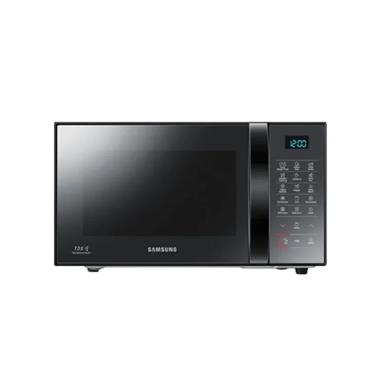 Samsung CE76JD-M 21 Liter Convection Microwave Oven front view in black