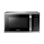 Front view of Samsung 28L Smart Convection Microwave Oven MC28H5025VS/D2 with Silver/Stainless Steel finish and digital control panel.