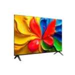 Right view of TCL 43S5K 43 inch FHD QLED Google TV with colorful display.