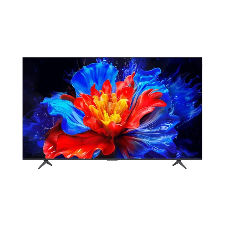 TCL 55P8K 55 inch 4K UHD QLED Google TV screen.