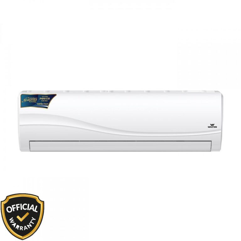Front view of Walton 2 Ton Riverine Prime Intelligent Inverter AC WSI-RIVERINE-24M featuring Frost Clean and Turbo Cool technology.