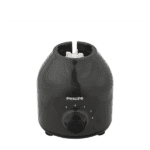 Philips HL7757 750W Mixer Grinder in navy blue color with three stainless steel jars and transparent lids.