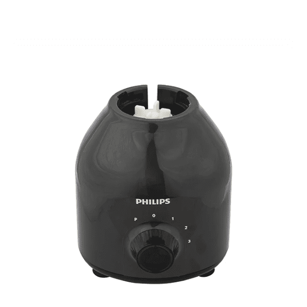 Philips HL7757 750W Mixer Grinder in navy blue color with three stainless steel jars and transparent lids.