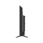 Side view of Haier H32S80GFX 32 Inch QLED FHD Google TV with sleek bezel-less design and vibrant colors.