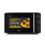 Whirlpool Magicook Classic 20L Solo Microwave Oven with manual mechanical knob controls in black finish